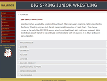 Tablet Screenshot of jrbigspringwrestling.com